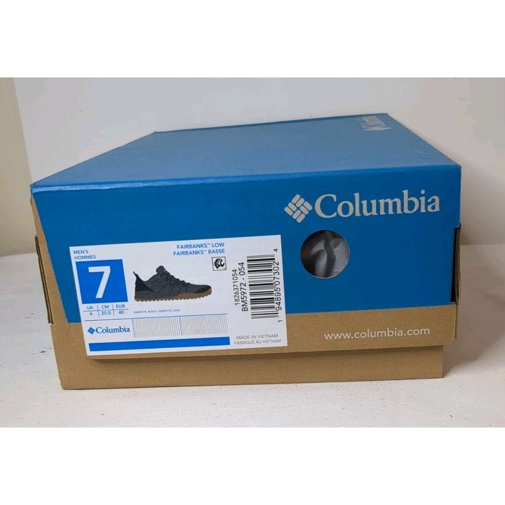 Columbia Men's Crestwood Hiking Shoes Fairbanks Low - Graphite/Black - Size US 7 - Picture 4 of 6